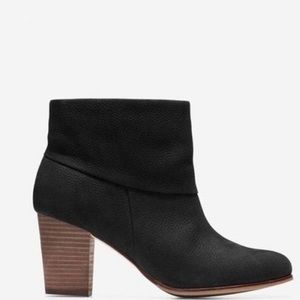 Cole Haan X Nike Air Black Leather Suede Heeled Ankle Booties